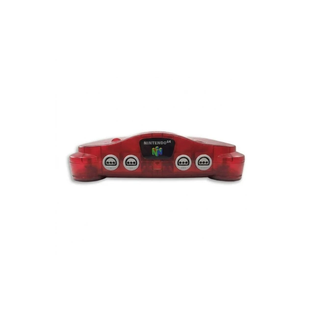 Alt view image 3 of 5 - Nintendo 64 Ice Red Edition Console Bundle - N64 Funtastic Series System with Matching Controller, Power Supply & AV Cable