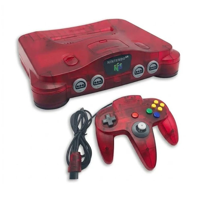 Main image of Nintendo 64 Ice Red Edition Console Bundle - N64 Funtastic Series System with Matching Controller, Power Supply & AV Cable