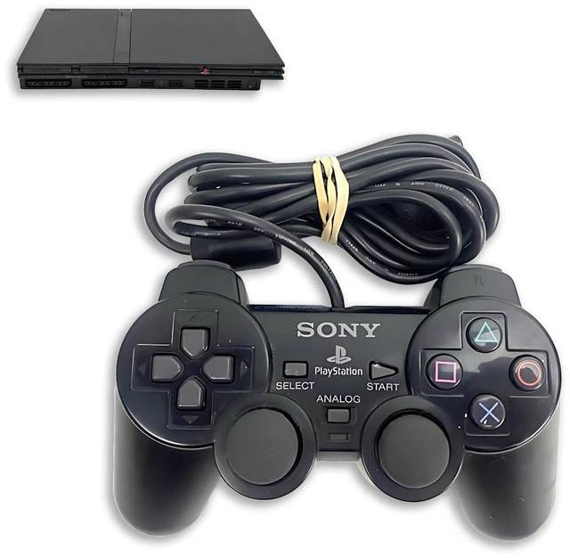Alt view image 3 of 5 - Sony PlayStation 2 DualShock 2 Wired OEM Controller - Black (PS2)