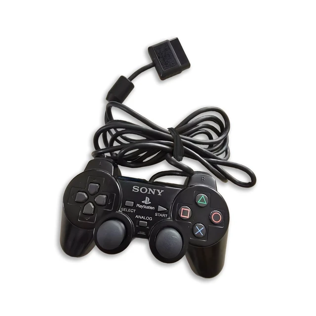 Alt view image 2 of 6 - Sony PlayStation 2 DualShock 2 Wired OEM Controller (Pack of 2) - Black PS2