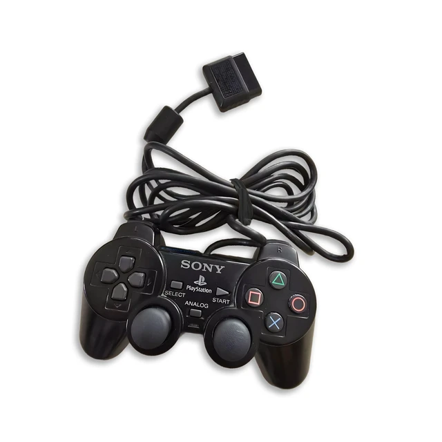 Alt view image 5 of 6 - Sony PlayStation 2 DualShock 2 Wired OEM Controller (Pack of 2) - Black PS2