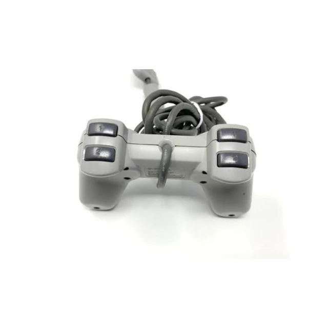 Alt view image 3 of 4 - Official OEM Sony PlayStation 1 PS1 DualShock Wired Controller - Classic Gray