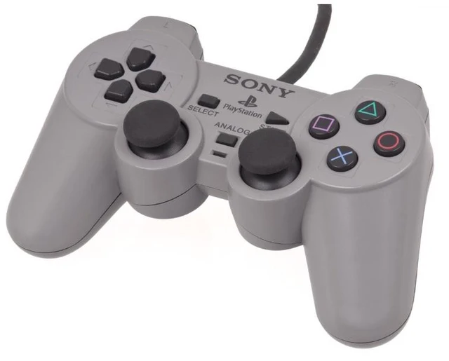 Main image of Official OEM Sony PlayStation 1 PS1 DualShock Wired Controller - Classic Gray