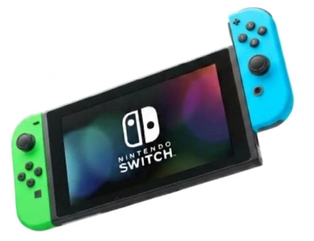 Main image of Nintendo Switch Video Game Console - Blue & Green OEM Joy-Cons, Dock & Charger Bundle