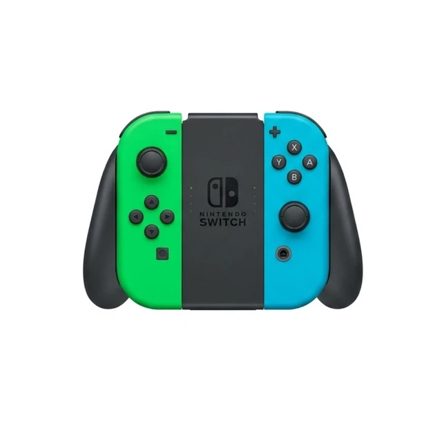 Alt view image 3 of 6 - Nintendo Switch Video Game Console - Blue & Green OEM Joy-Cons, Dock & Charger Bundle
