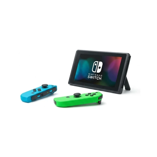 Alt view image 2 of 6 - Nintendo Switch Video Game Console - Blue & Green OEM Joy-Cons, Dock & Charger Bundle