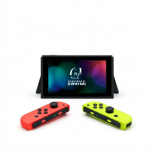 Alt view image 3 of 6 - Nintendo Switch Video Game Console - Red & Yellow OEM Joy-Cons, Dock & Charger Bundle
