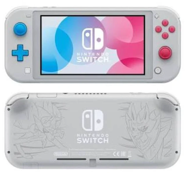 Alt view image 2 of 5 - Nintendo Switch Lite Handheld Gaming Console Zacian and Zamazenta Limited Edition 32GB Light Gray with AC Power Adapter Charger