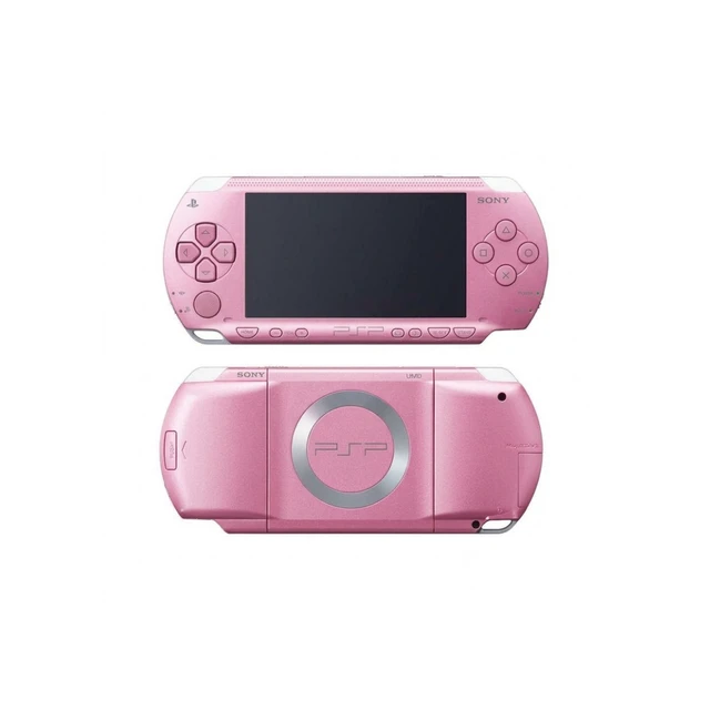 Alt view image 3 of 5 - Sony PlayStation Portable PSP 1000 Handheld Gaming Console with Charging Cable, Pink
