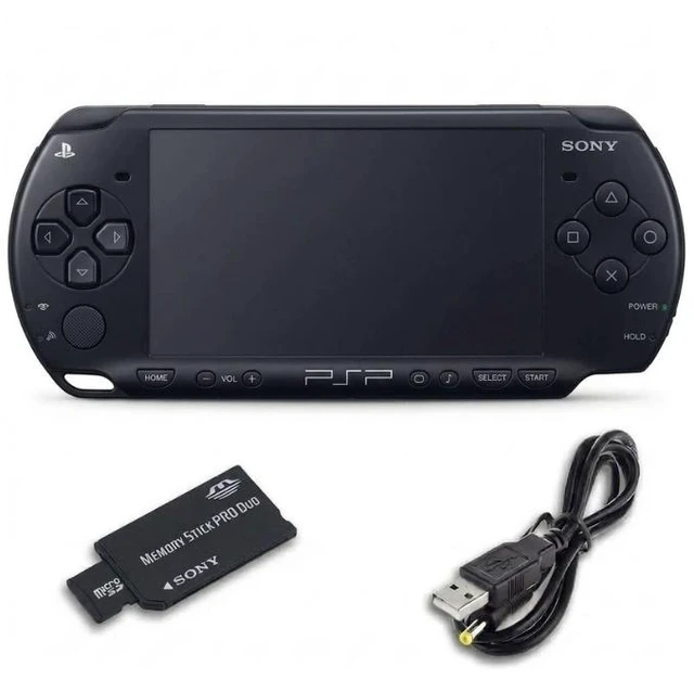 Main image of Sony PSP 1000 Handheld Gaming Console Black Refurbished with 8GB Memory Card & USB Charging Cable