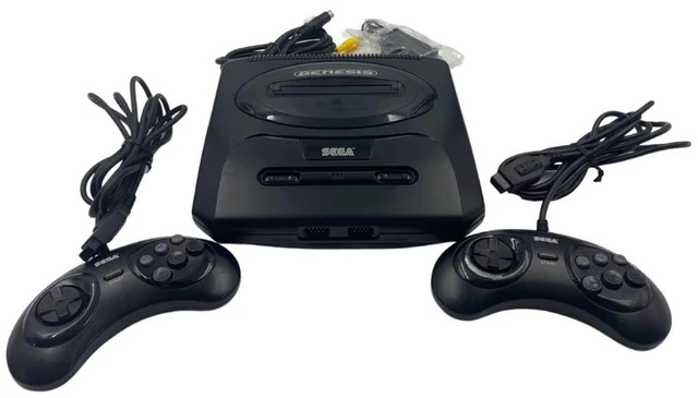 Alt view image 2 of 3 - Sega Genesis Model 2 Console Bundle - 16-Bit Retro Gaming System with 2 Controllers, AV Cable & AC Power Adapter