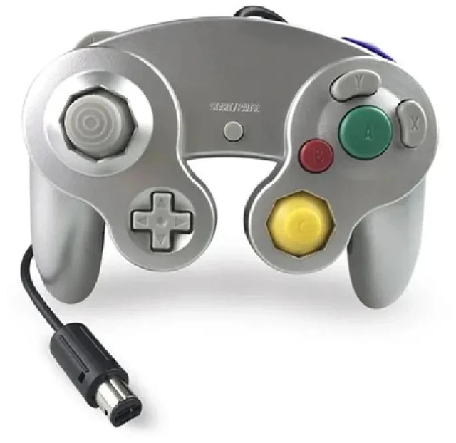 Alt view image 5 of 6 - 2-Pack Wired GameCube Controllers for Nintendo GameCube & Wii Classic Gamepads (Platinum/Silver)