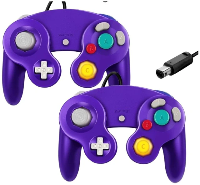 Main image of 2-Pack Wired GameCube Controllers for Nintendo GameCube & Wii Classic Gamepads (indigo)