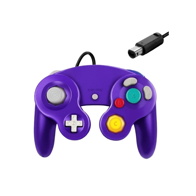 Alt view image 2 of 3 - 2-Pack Wired GameCube Controllers for Nintendo GameCube & Wii Classic Gamepads (indigo)