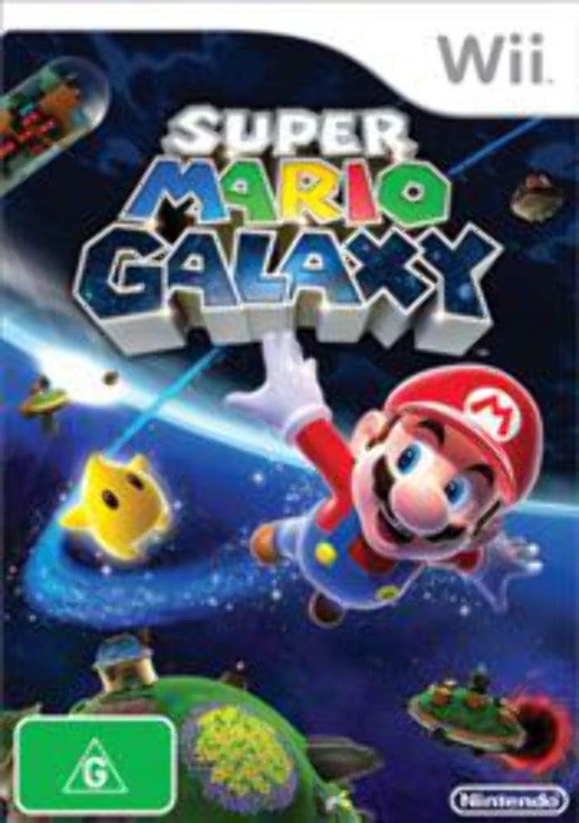 Alt view image 6 of 7 - Nintendo Wii Console White Bundle with Super Mario Galaxy Game, 2 RetroFam Remotes, Nunchuk, Sensor Bar & Power Adapter