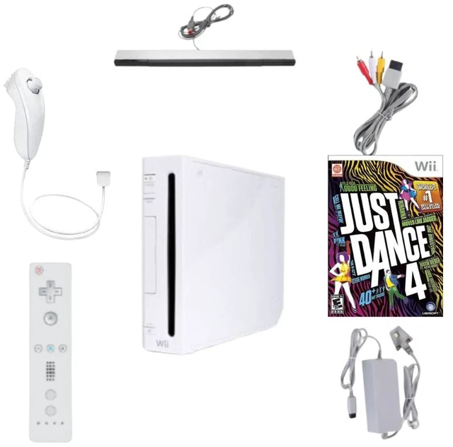 Main image of Nintendo Wii Console White Bundle with Just Dance 4 Game, RetroFam Remote, Nunchuk, Sensor Bar & Power Adapter