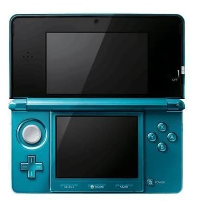 Alt view image 5 of 5 - Nintendo 3DS Aqua Blue Handheld Game Console with 8GB SD Card, 3D Gaming System