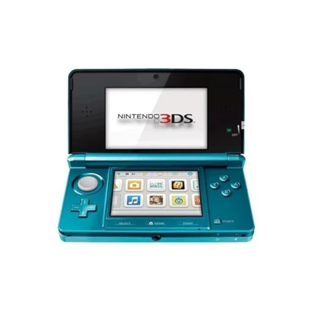 Alt view image 2 of 5 - Nintendo 3DS Aqua Blue Handheld Game Console with 32GB SD Card, 3D Gaming System