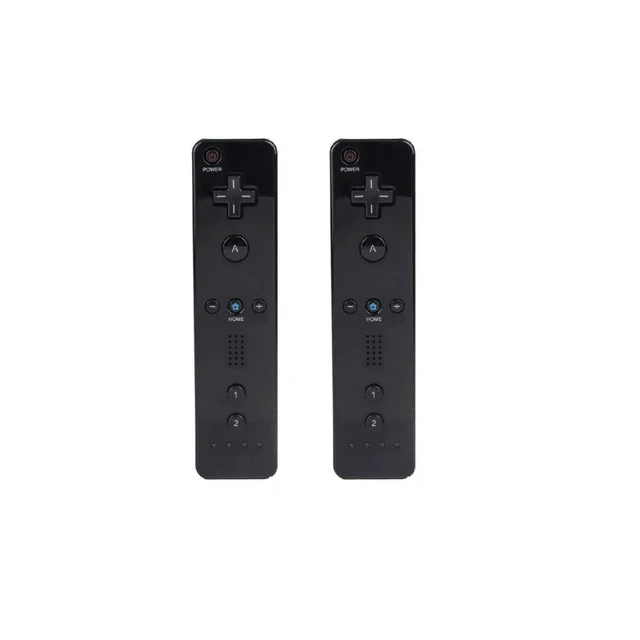 Alt view image 4 of 6 - Retrofam Wii Accessories Bundle with Two Remotes and Nunchuks compatible with Nintendo Wii Console, Black