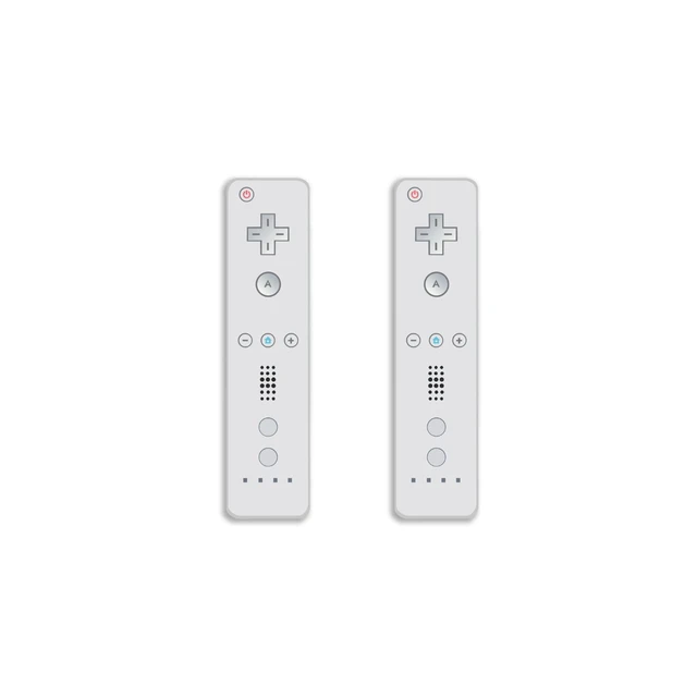 Alt view image 2 of 5 - Retrofam Wii Accessories Bundle with Two Remotes and Nunchuks compatible with Nintendo Wii Console, White