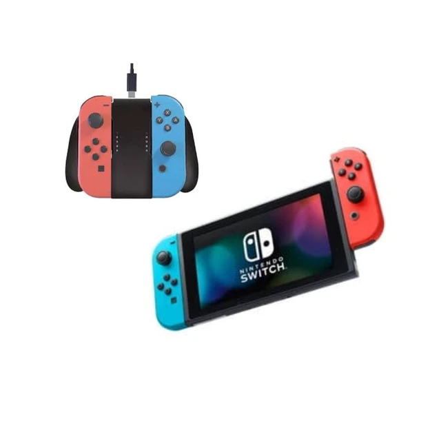Alt view image 3 of 3 - Official Nintendo Switch Joy-Con L/R Wireless Controllers - Neon Red & Neon Blue
