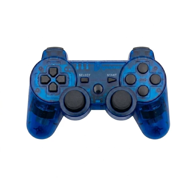 Alt view image 2 of 5 - RETROFAM Wireless Controller, Power Cord and HDMI Cable, Compatible with PS3, Clear Blue