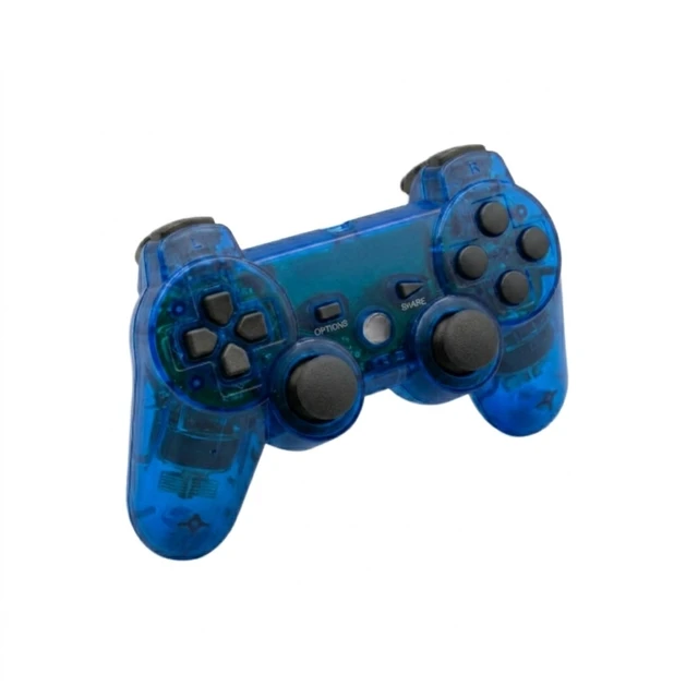 Alt view image 5 of 5 - RETROFAM Wireless Controller, Power Cord and HDMI Cable, Compatible with PS3, Clear Blue