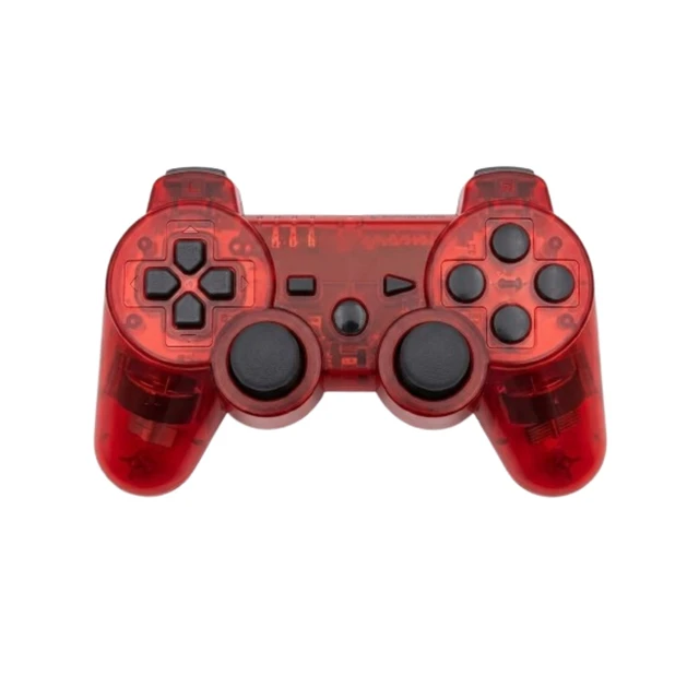 Alt view image 2 of 5 - RETROFAM Wireless Controller, Power Cord and HDMI Cable, Compatible with PS3, Clear Red