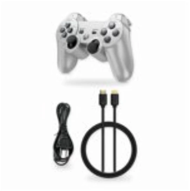Main image of RETROFAM Wireless Controller, Power Cord and HDMI Cable, Compatible with PS3, Silver