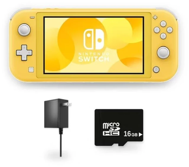 Main image of Nintendo Switch Lite Handheld Console in Yellow with 16GB microSD Card