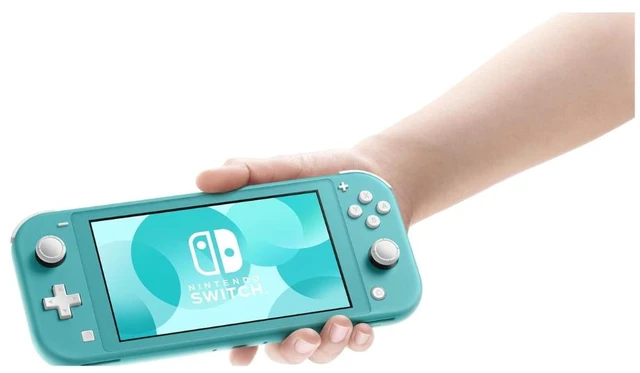 Alt view image 4 of 5 - Nintendo Switch Lite Handheld Console in Turquoise with 16GB microSD Card