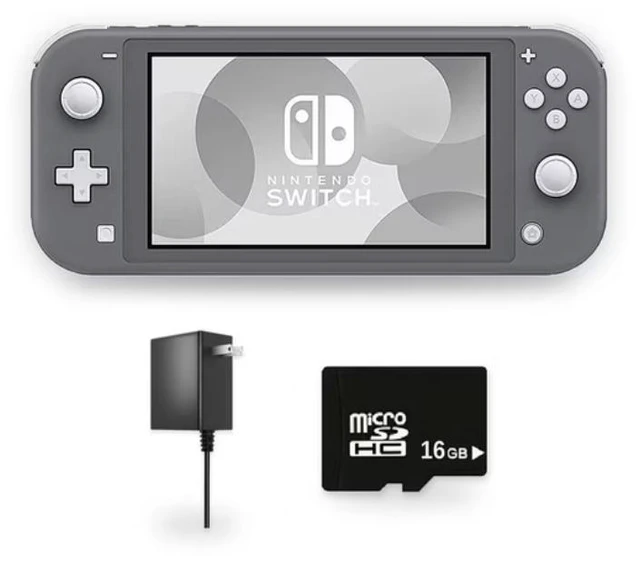 Main image of Nintendo Switch Lite Handheld Console in Gray with 16GB microSD Card