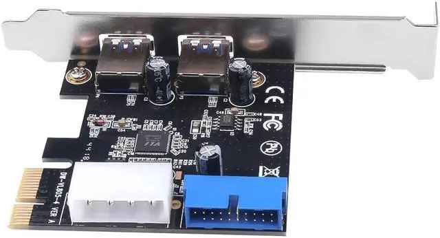 Alt view image 3 of 6 - 2-port USB 3.0 PCI-e Expansion Card PCI express PCIe USB 3.0 hub adapter 2-port USB 3 0 PCI e PCIe express 1x