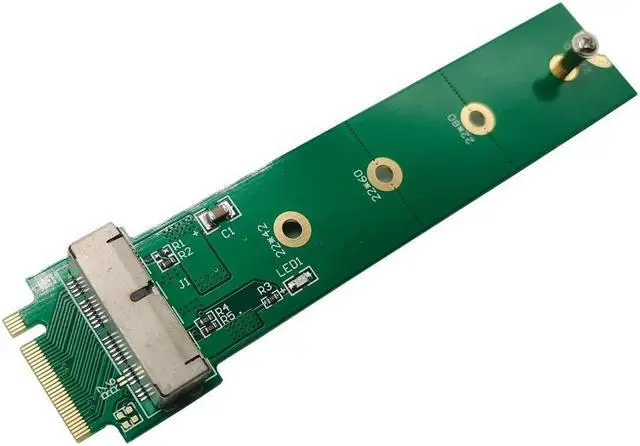 Alt view image 2 of 2 - PCIE X4 M.2 NGFF M Key Adapter Riser Converter Card To 2013 2014 2015 A1466 A1465 Air Mac Pro SSD Expansion Add on Card M2 E-089