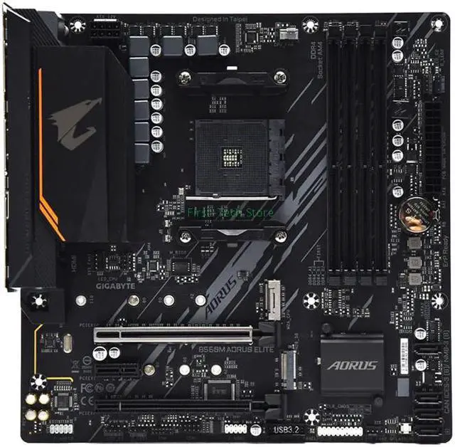 Alt view image 6 of 6 - GA B550M AORUS ELITE Mainboard Micro-ATX  B550 DDR4 4000(OC)MHz M.2 USB3.2  128G Double Channel Socket AM4 Motherboard AM4