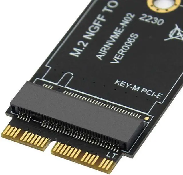Alt view image 2 of 6 - M.2 NVME SSD Convert Adapter Card for Upgrade MacBook Air 2013-2017 NVME/AHCI SSD 2230 2242 2260 2280