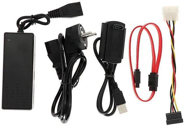 Alt view image 6 of 6 - 1 Sets USB 2.0 to IDE SATA S-ATA 2.5 "3.5" HD HDD Hard Drive Adapter Converter + Power Cable OTB US EU Plug Plug-and-play