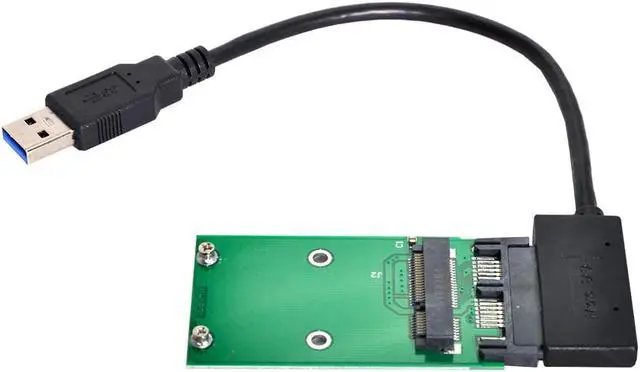 Main image of USB 3.0 to mSATA 50Pin SSD & 1.8" Micro SATA 7+9 16pin Adapter Add on Cards PCBA