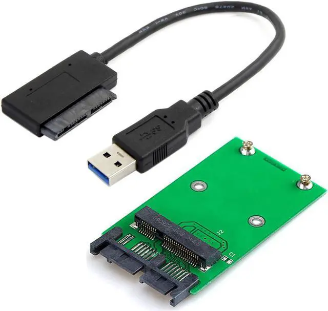 Alt view image 4 of 4 - USB 3.0 to mSATA 50Pin SSD & 1.8" Micro SATA 7+9 16pin Adapter Add on Cards PCBA
