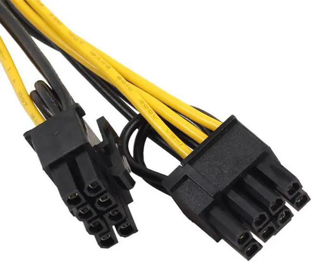 Alt view image 5 of 6 - VGA PCI Express Adapter PCI-E 6 Pin to Dual 8 Pin Power Splitter Cable Flexible Riser Card Extension Port Adapter