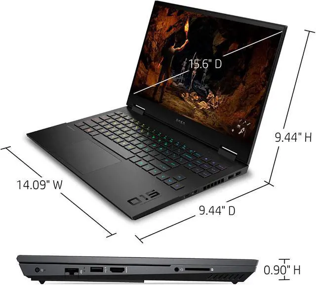 Alt view image 15 of 16 - HP OMEN - 15.6" Gaming Laptop - Intel Core i7 - 16GB Memory - NVIDIA GeForce RTX 3070 - 512GB SSD - Shadow Black Notebook PC Computer 15-ek1013dx