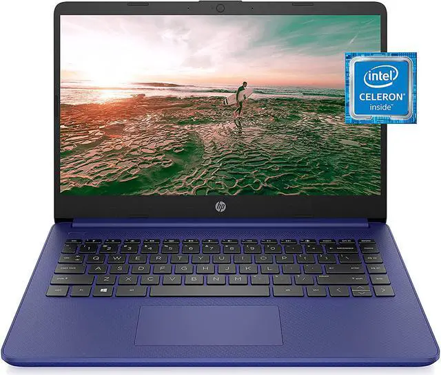 Alt view image 10 of 18 - HP 14 Series 14" Laptop - Intel Celeron N4020 - 4GB RAM - 64GB eMMC - Windows 10 Home in S mode - Indigo Blue  14-dq0010nr (47X74UA#ABA)