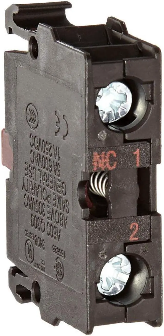 Alt view image 3 of 3 - EATON M22-K01 Contact Block, Screw, Black, 22mm, 1NC