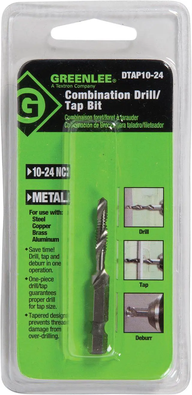 Alt view image 8 of 11 - Greenlee Textron DTAP10-24 Drill/All-Purpose Bit 10-24 Drill/Tap Bits - Each
