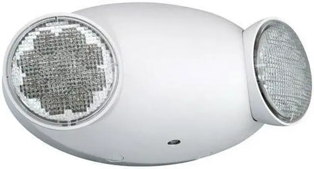Alt view image 5 of 10 - Hubbell 00148 - 120/277 volt Dual LED Head White Emergency Light (CU2)