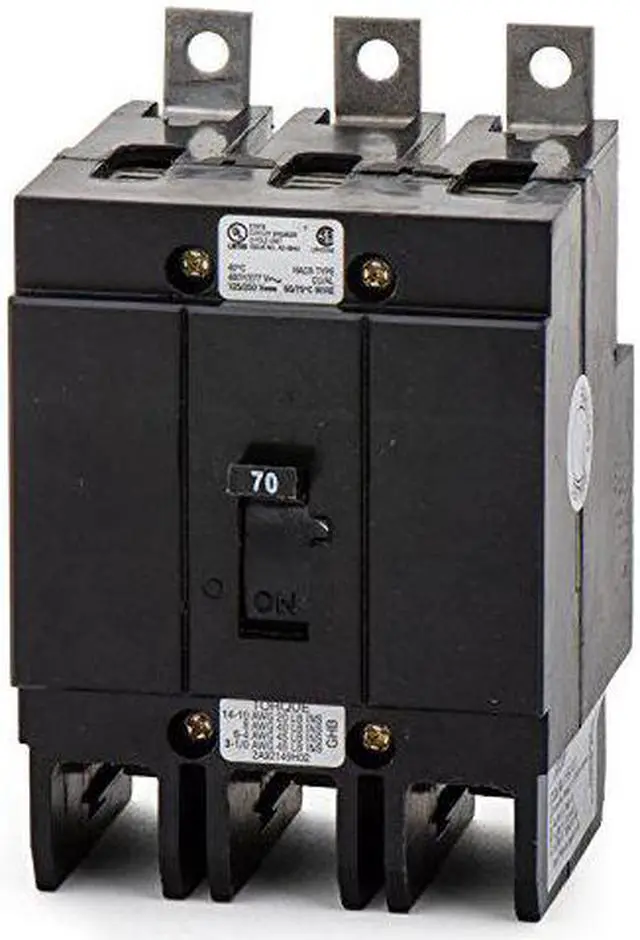 Alt view image 3 of 3 - Eaton GHB3070 Breaker, 70A, 3P, 277/480 VAC, 125/250 VDC, GHB, 14 kAIC