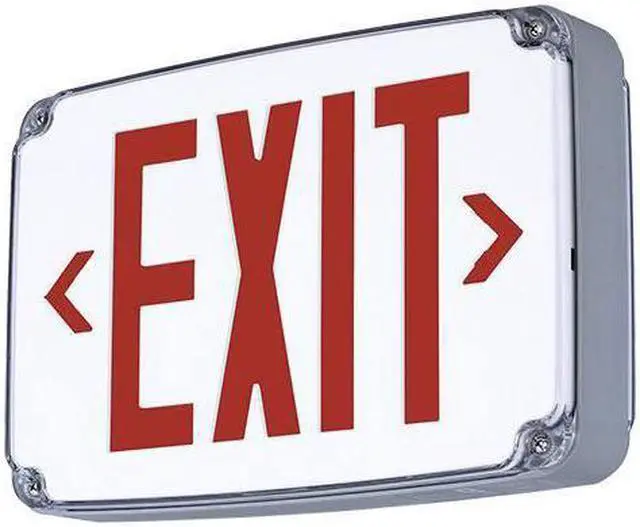 Alt view image 2 of 5 - Hubbell Lighting - Compass Ext Sgn,Plst,Gry,12 1/2in,2.7W  CEWSRE