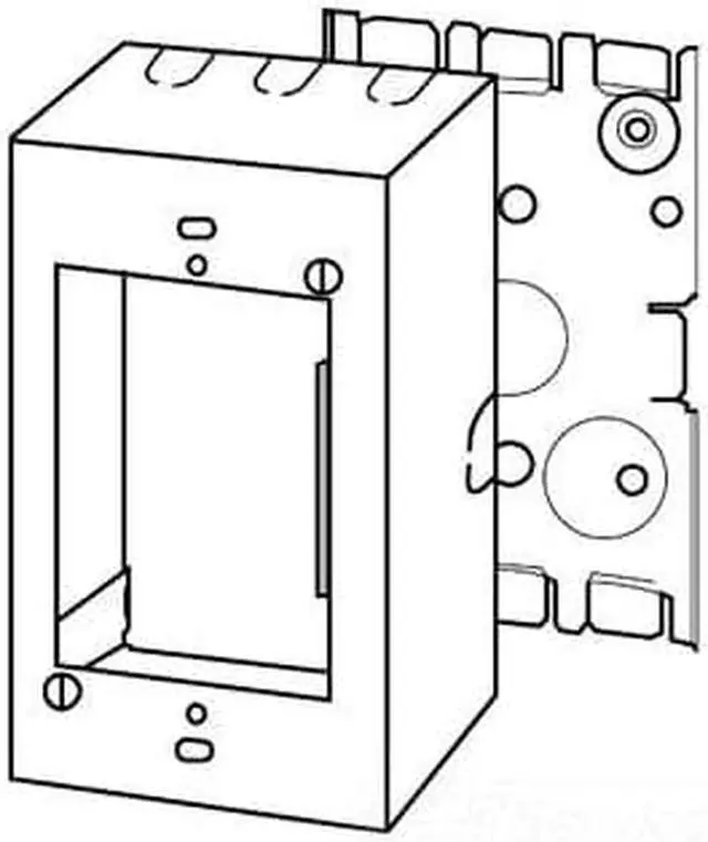 Alt view image 2 of 2 - WIREMOLD V5744S-3 GFCI Three Gang Box Fitting,Ivory,Steel