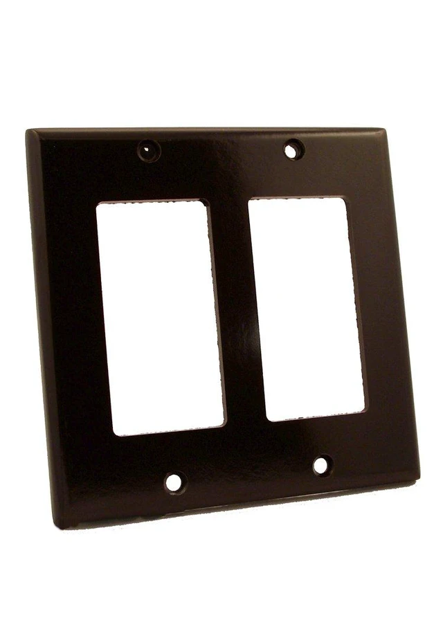 Alt view image 3 of 3 - Leviton Wallplt 2G Brn 1052-3835