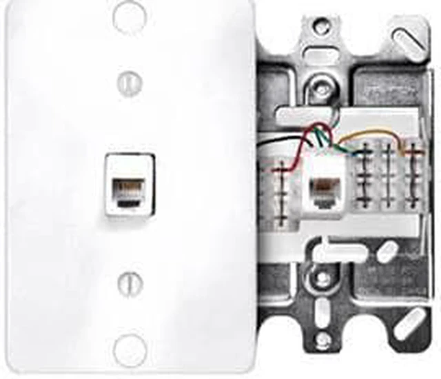 Alt view image 5 of 5 - Surface Mount Wallphone Plate White Leviton Mfg Telephone Accessories 40253-W